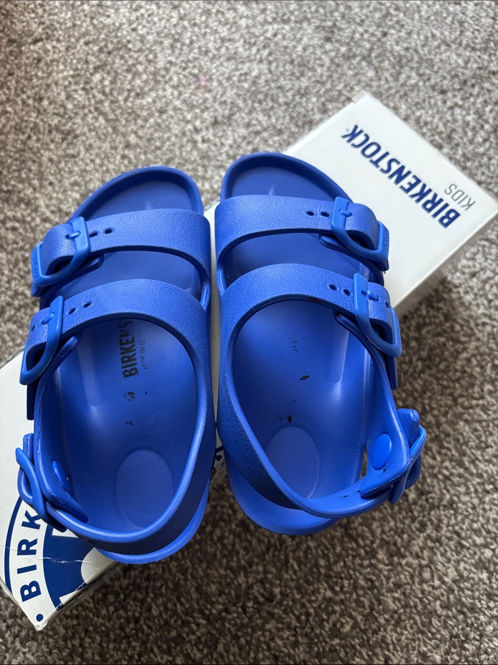 Birkenstock Kids Royal Blue EVA Two-Strap Sandals